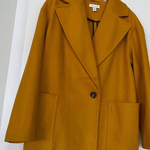 Topshop Nordstroms Mustard Oversized Long Coat Zara Anthropologie Mango Bloggers - Picture 7 of 13